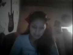 Shitty livecam vid sent by my buddy of perverted dark brown livecam nympho 